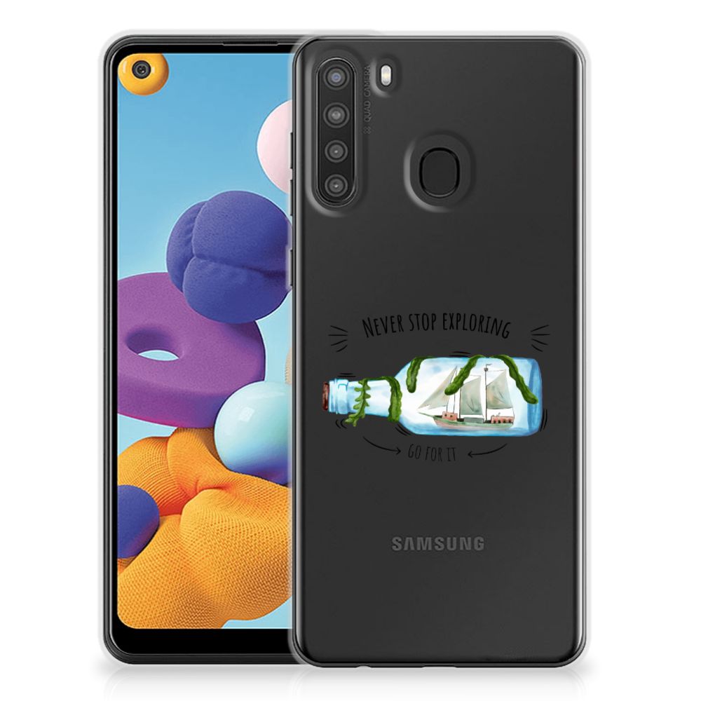 Samsung Galaxy A21 Telefoonhoesje met Naam Boho Bottle B2C Telecom