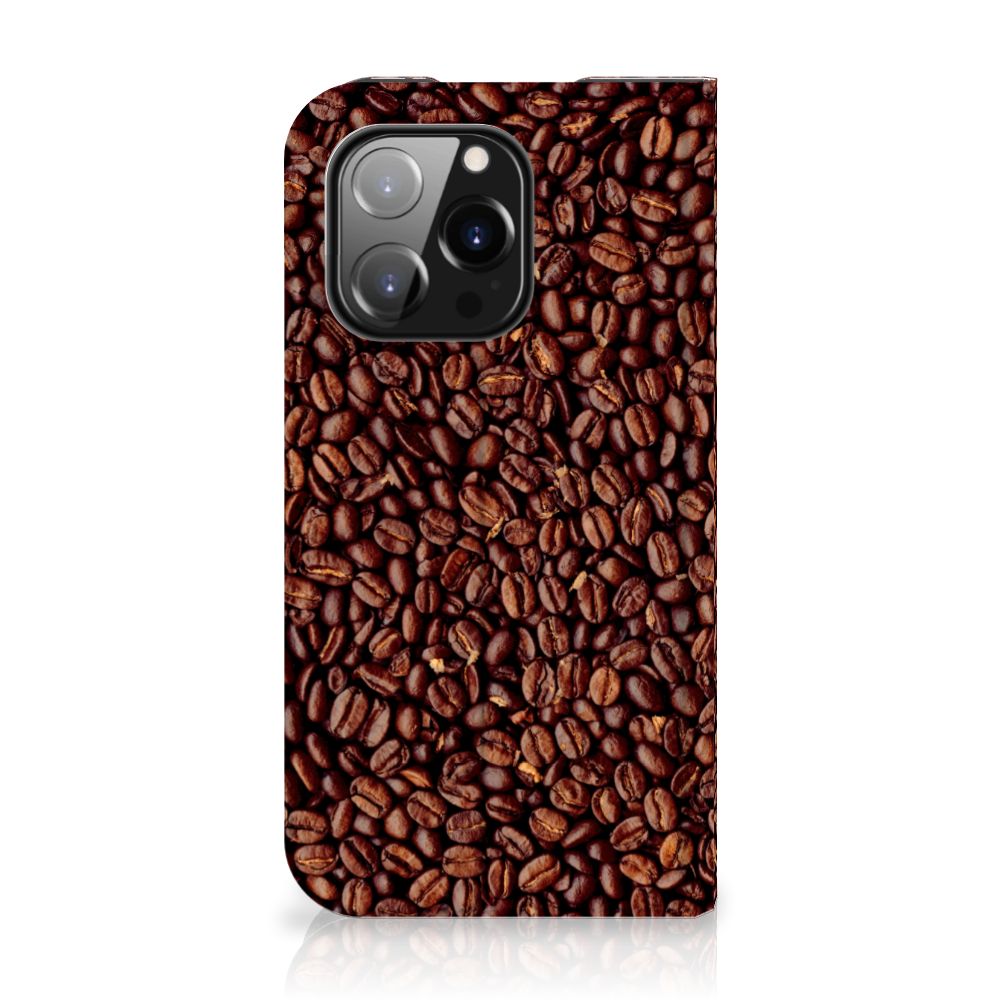 iPhone 14 Pro Flip Style Cover Koffiebonen - B2C Telecom