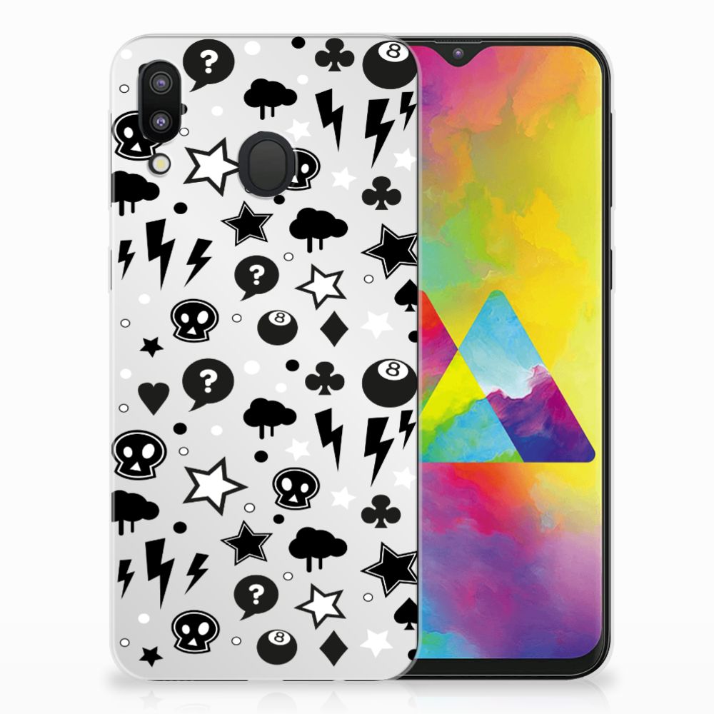 Silicone Back Case Samsung Galaxy M20 (Power) Silver Punk