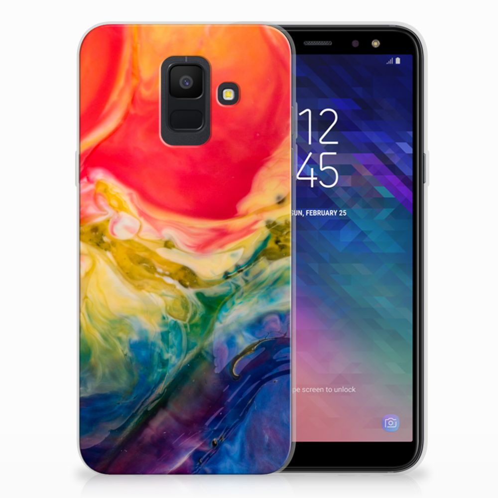 Hoesje maken Samsung Galaxy A6 (2018) Watercolor Dark