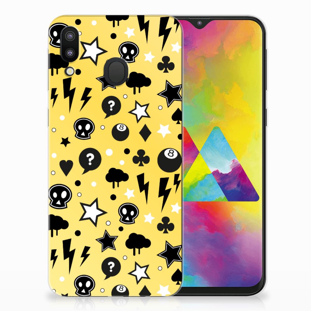 Silicone Back Case Samsung Galaxy M20 (Power) Punk Geel