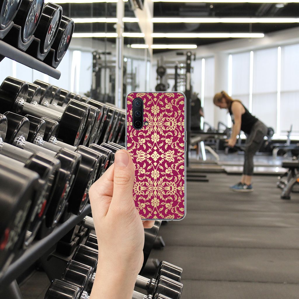 Siliconen Hoesje OnePlus Nord CE 5G Barok Pink B2C Telecom