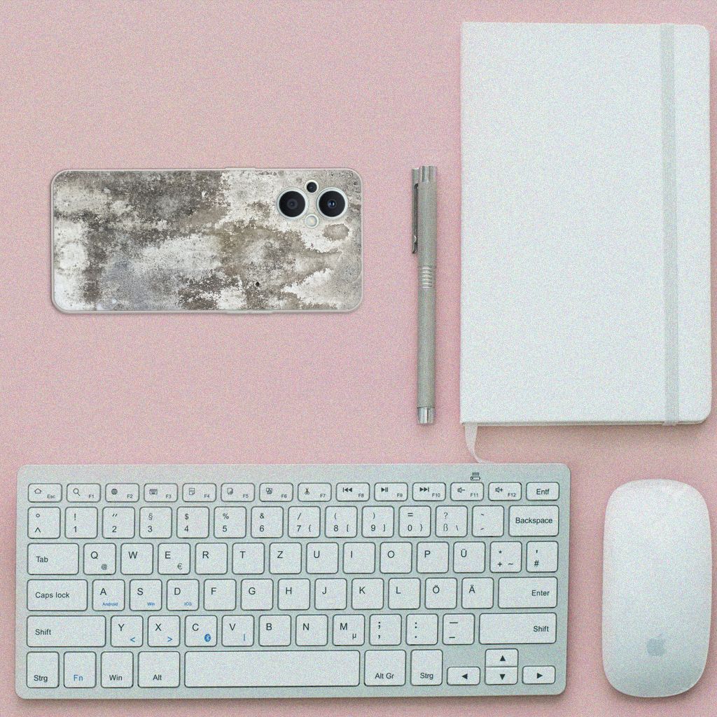 OPPO Reno8 Lite TPU Siliconen Hoesje Beton Print B2C Telecom