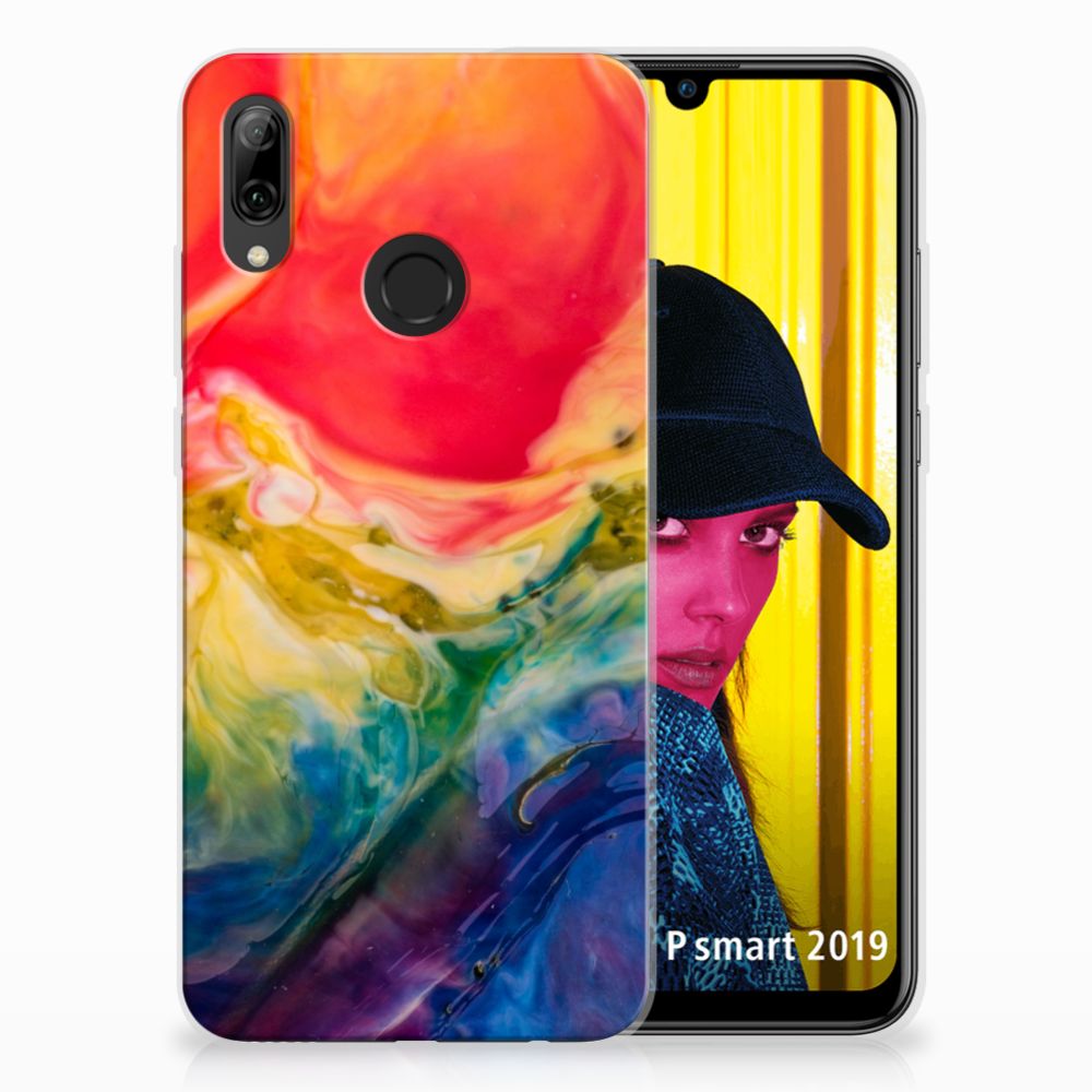 Hoesje maken Huawei P Smart 2019 Watercolor Dark