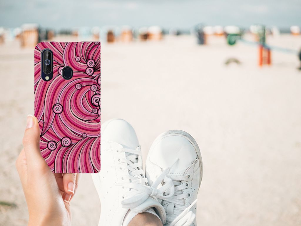 Samsung Galaxy A60 Bookcase Swirl Pink