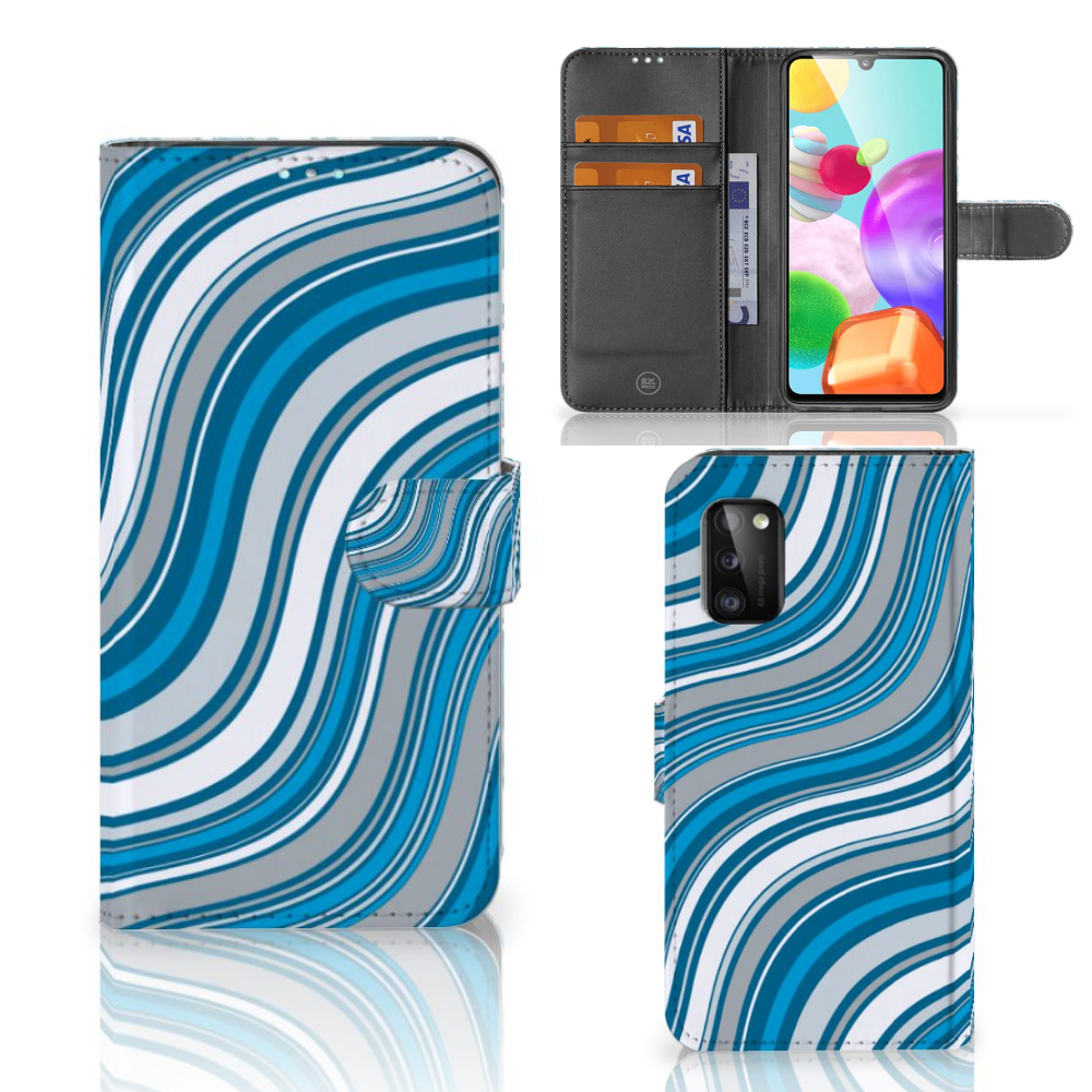 Samsung Galaxy A41 Telefoon Hoesje Waves Blue