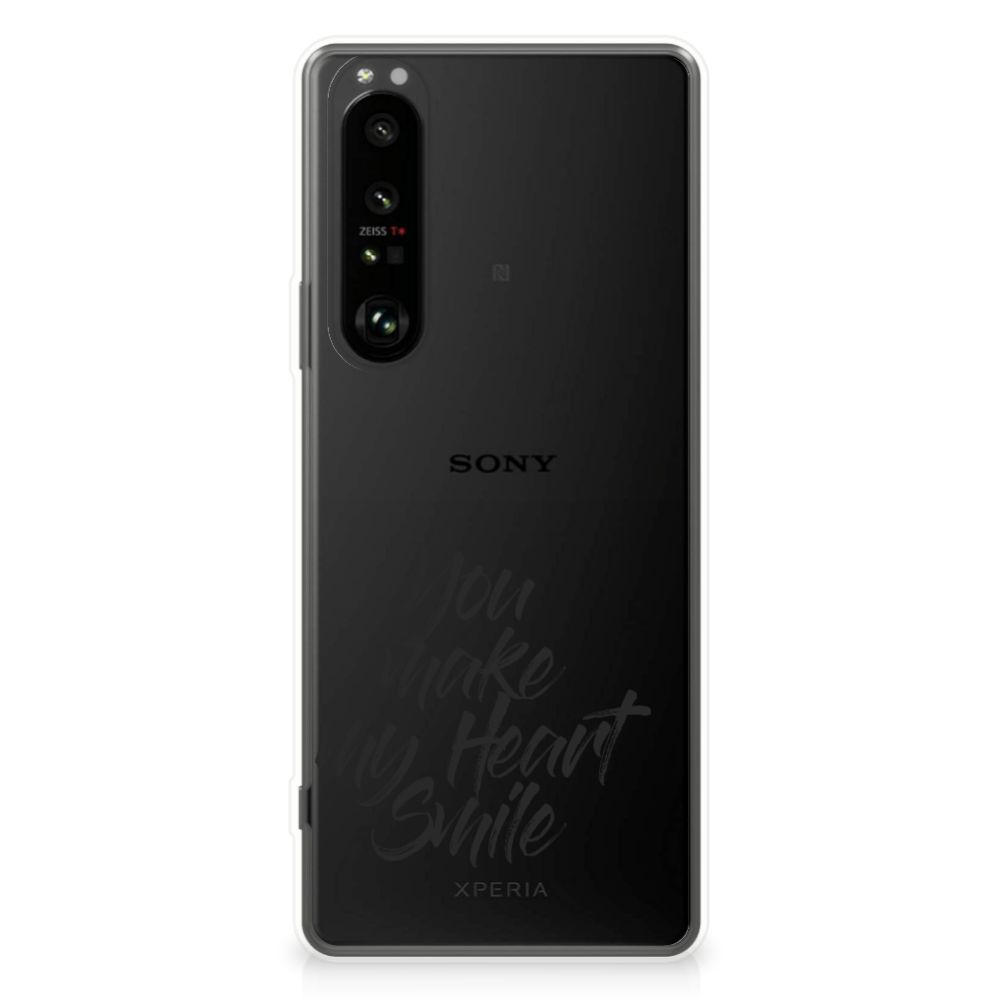 Sony Xperia 1 III Siliconen hoesje met naam Heart Smile