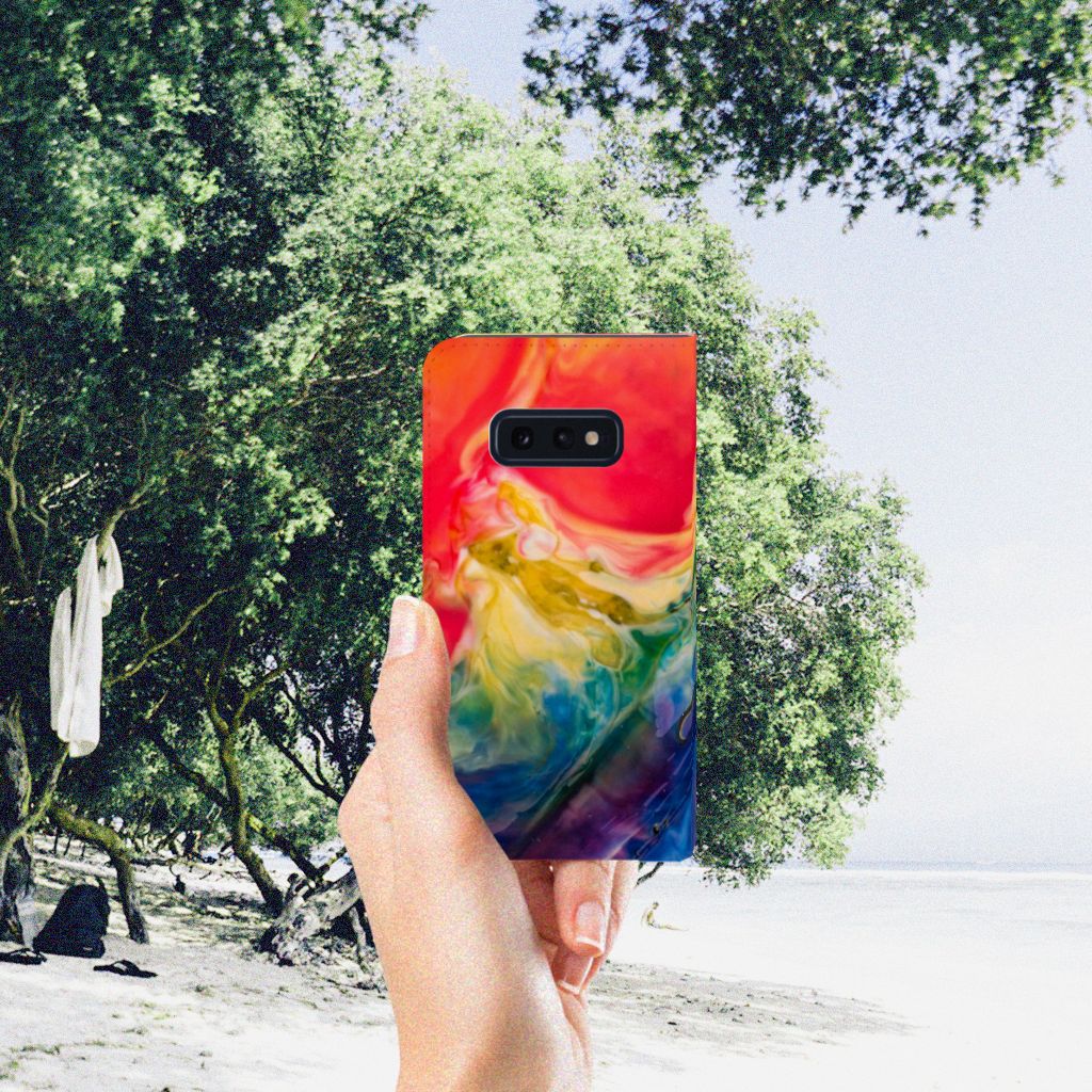 Bookcase Samsung Galaxy S10e Watercolor Dark