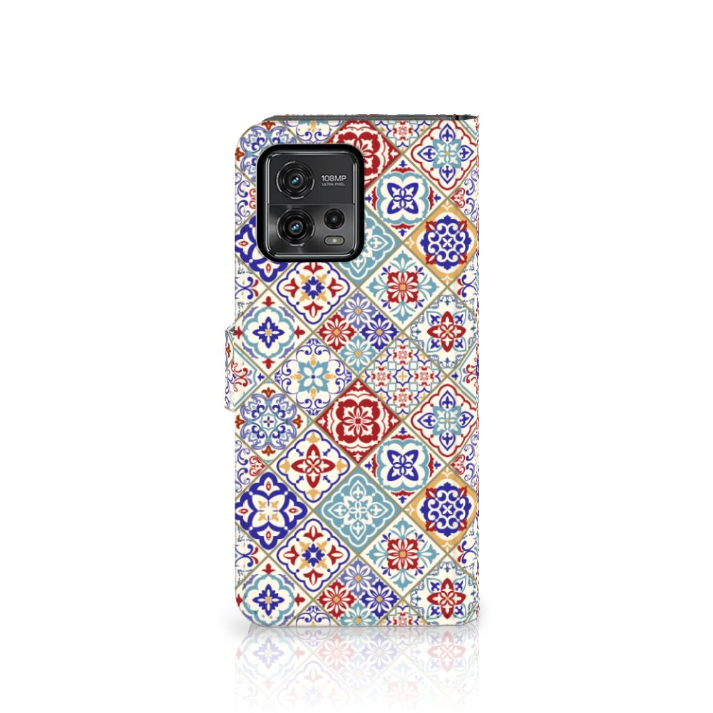 Motorola Moto G72 Bookcase Tiles Color