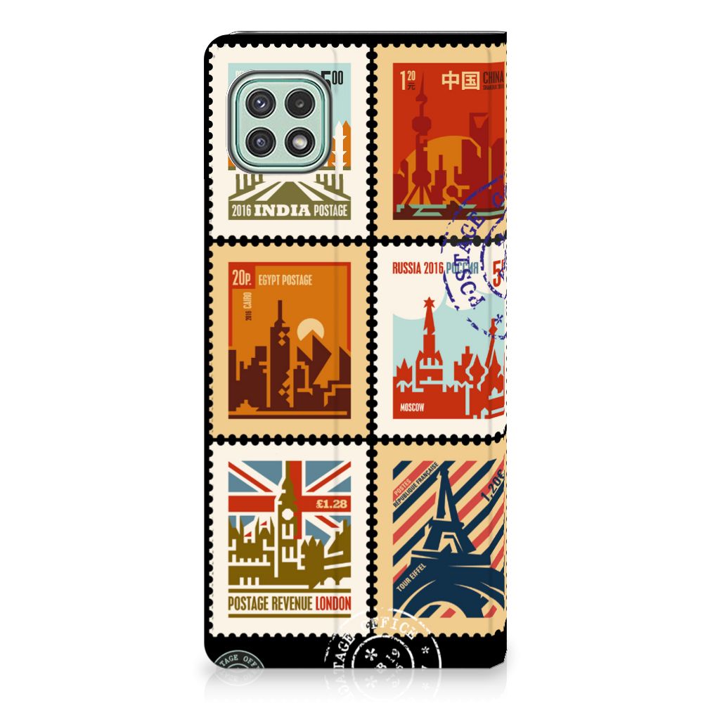 Samsung Galaxy A22 5G Book Cover Postzegels - B2C Telecom