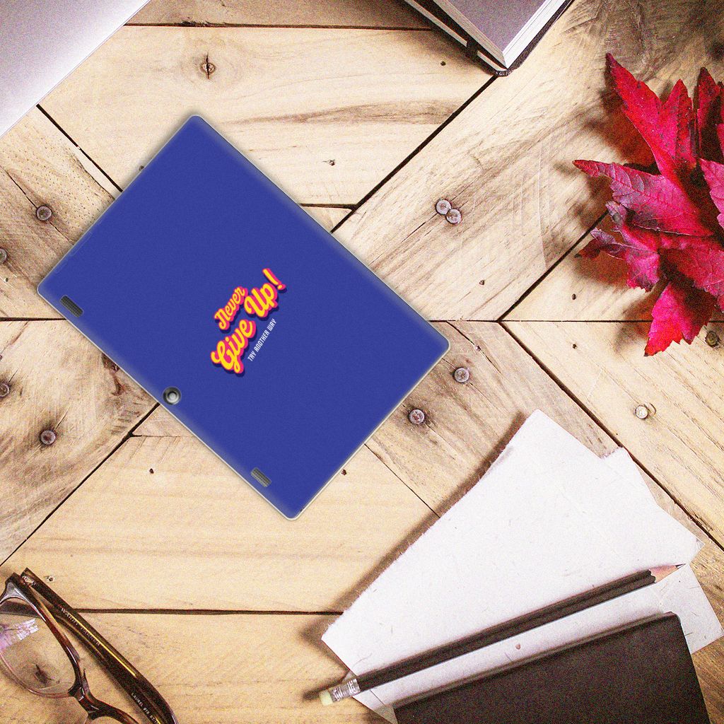 Lenovo Tab 10 | Tab 2 A10-30 Back cover met naam Never Give Up - B2C Telecom