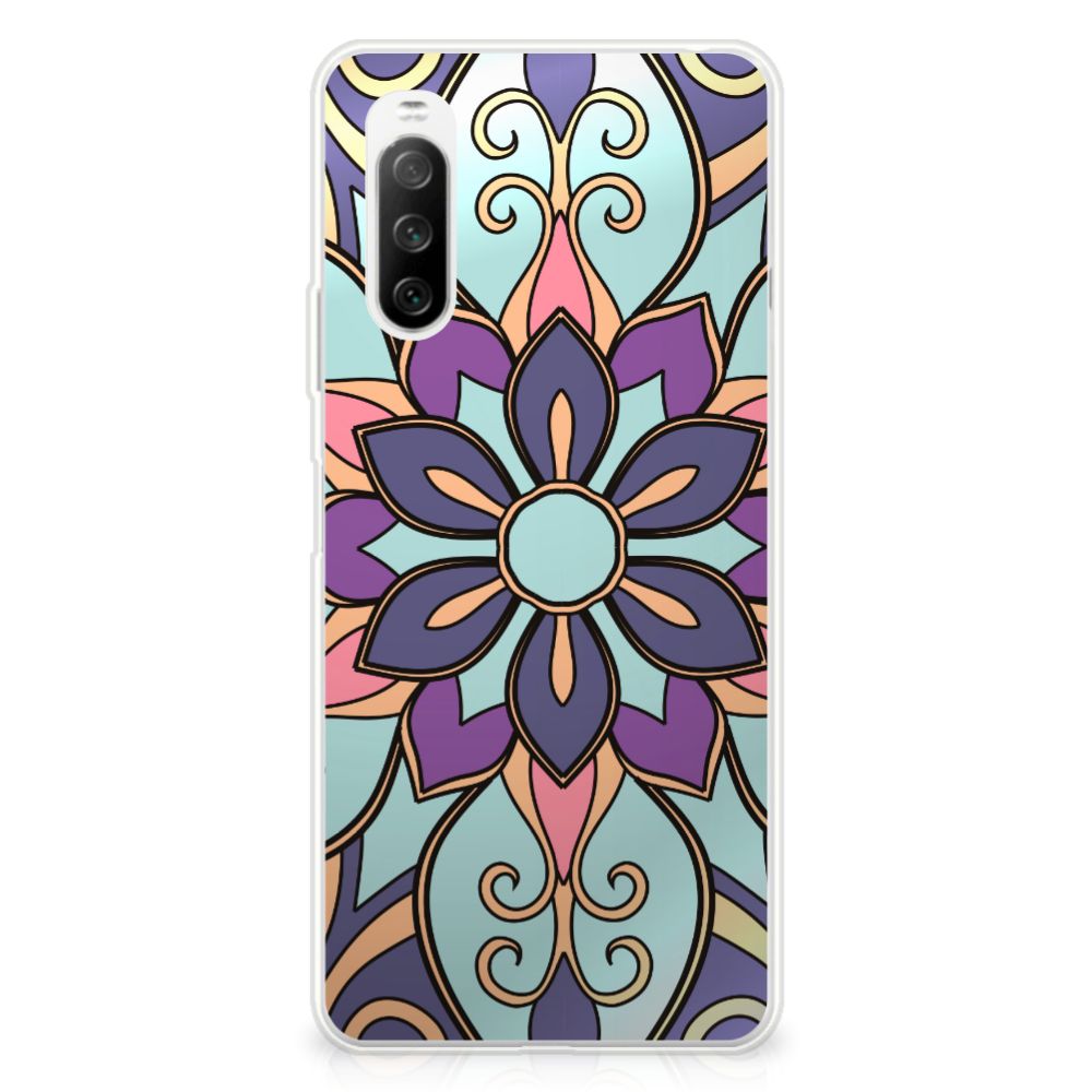 Sony Xperia 10 III TPU Case Purple Flower B2C Telecom