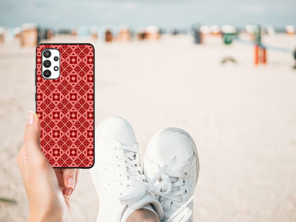 Samsung Galaxy A32 4G | A32 5G Enterprise Editie Back Case Batik Rood B2C Telecom