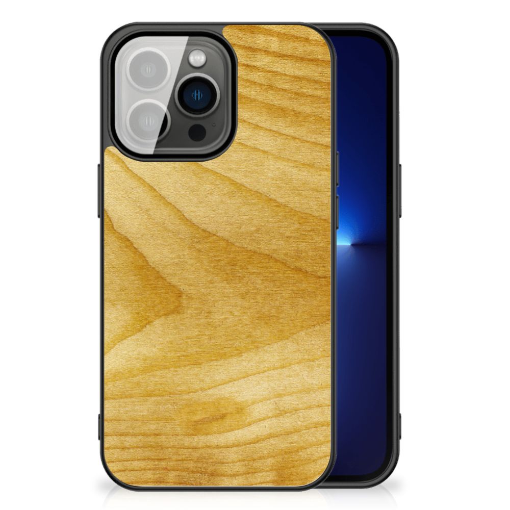 iPhone 13 Pro Houten Print Telefoonhoesje Licht Hout