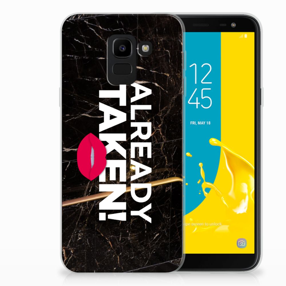 Samsung Galaxy J6 2018 Siliconen hoesje met naam Already Taken Black