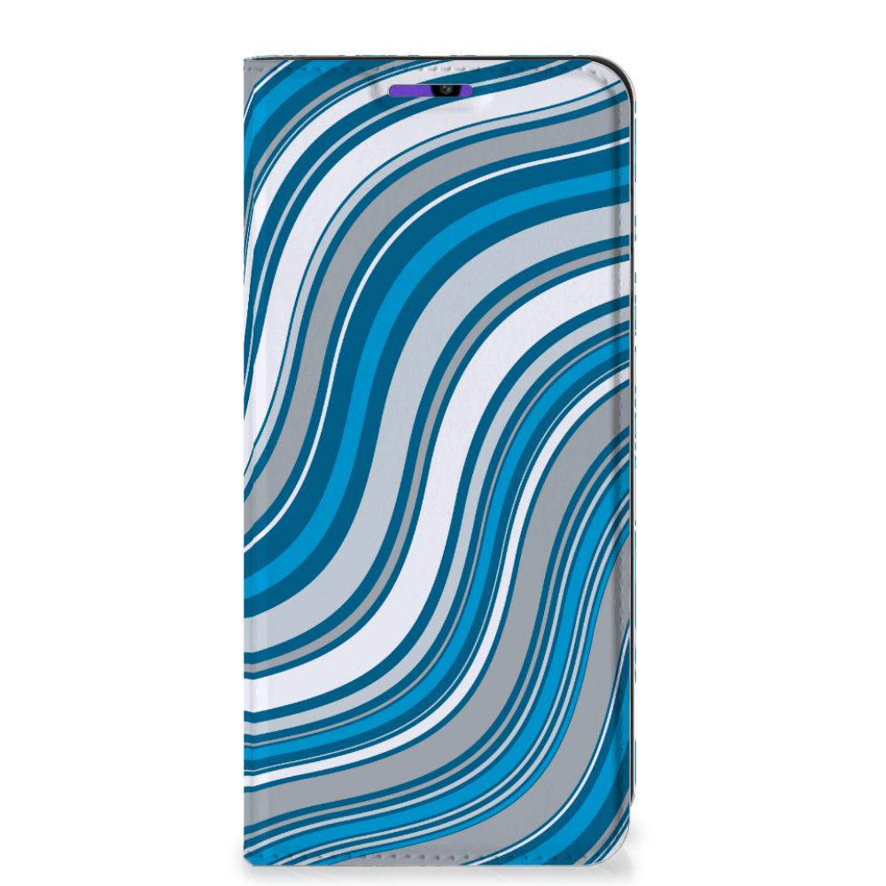 Samsung Galaxy A22 4G | M22 Hoesje met Magneet Waves Blue