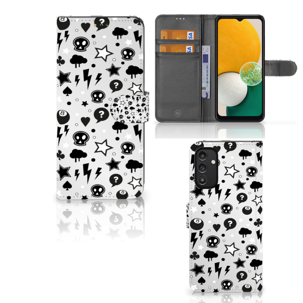 Telefoonhoesje met Naam Samsung Galaxy A14 5G Silver Punk met opvallend design en meerdere patronen.