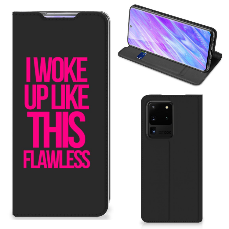 Samsung Galaxy S20 Ultra Hoesje met tekst Woke Up - Origineel Cadeau Zelf Maken - B2C Telecom