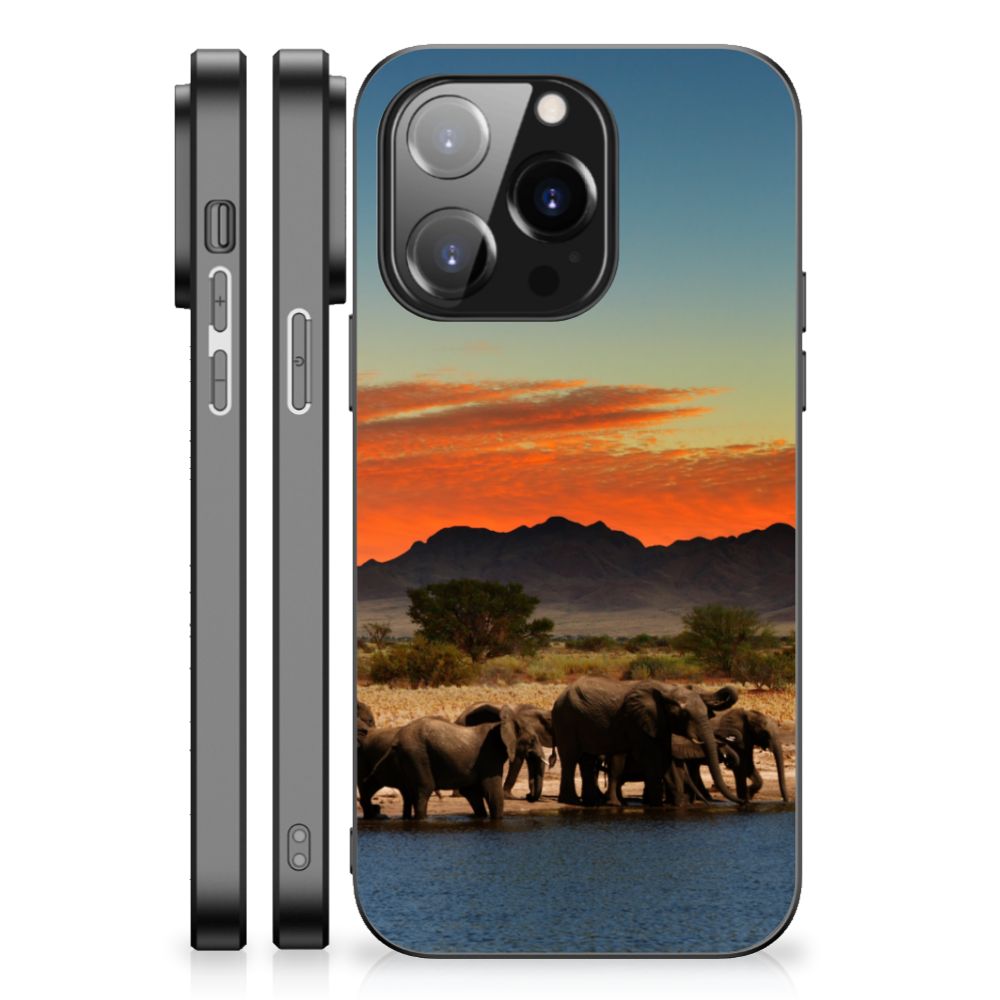 iPhone 14 Pro Dierenprint Telefoonhoesje Olifanten B2C Telecom
