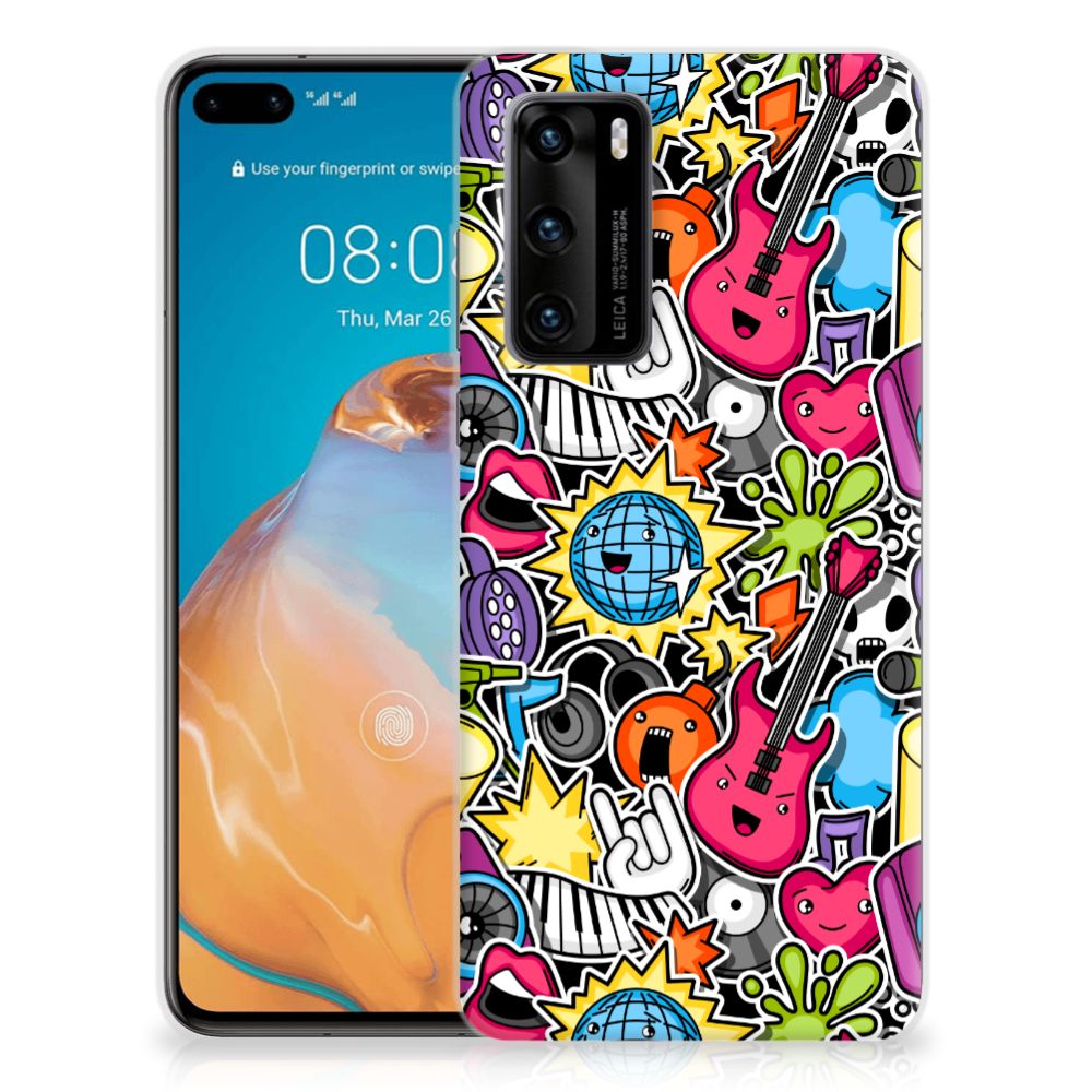 Huawei P40 Silicone Back Cover Punk Rock B2C Telecom