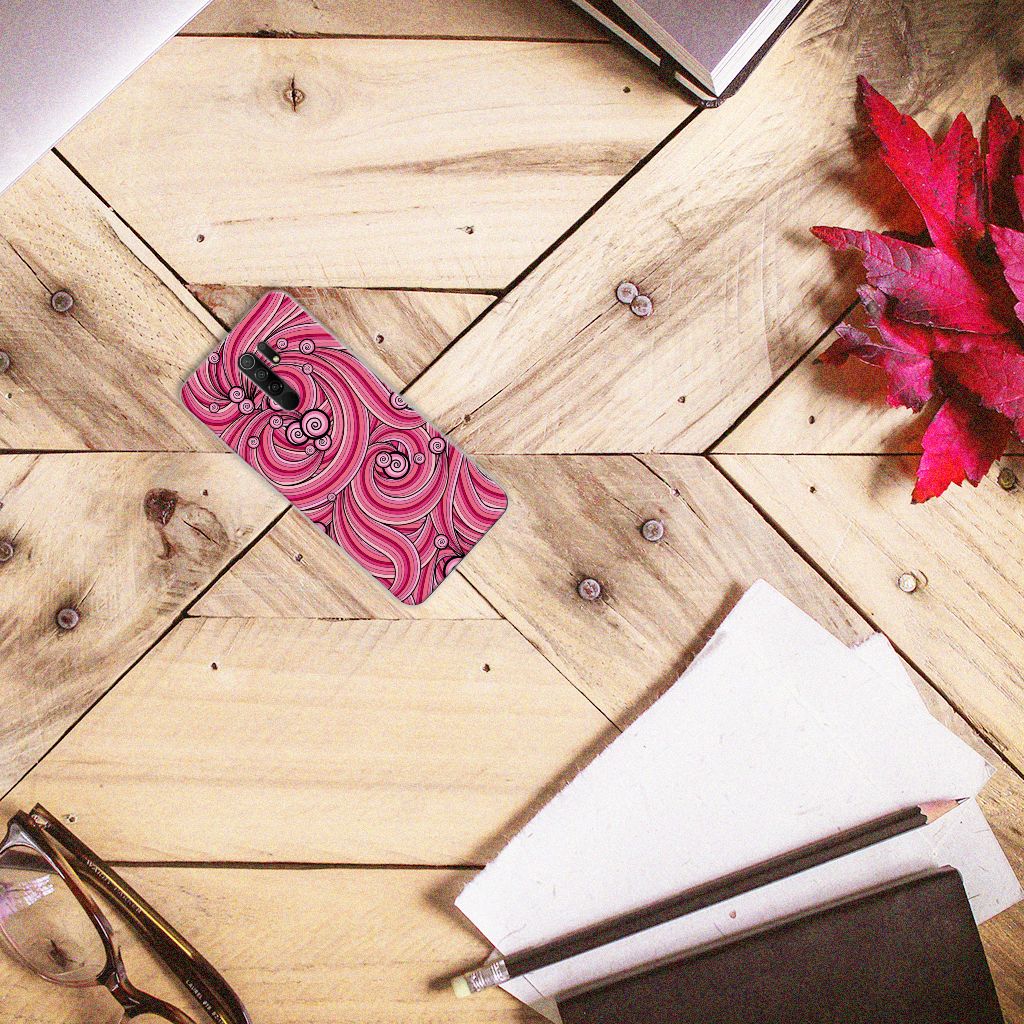 Xiaomi Redmi 9 Hoesje maken Swirl Pink B2C Telecom