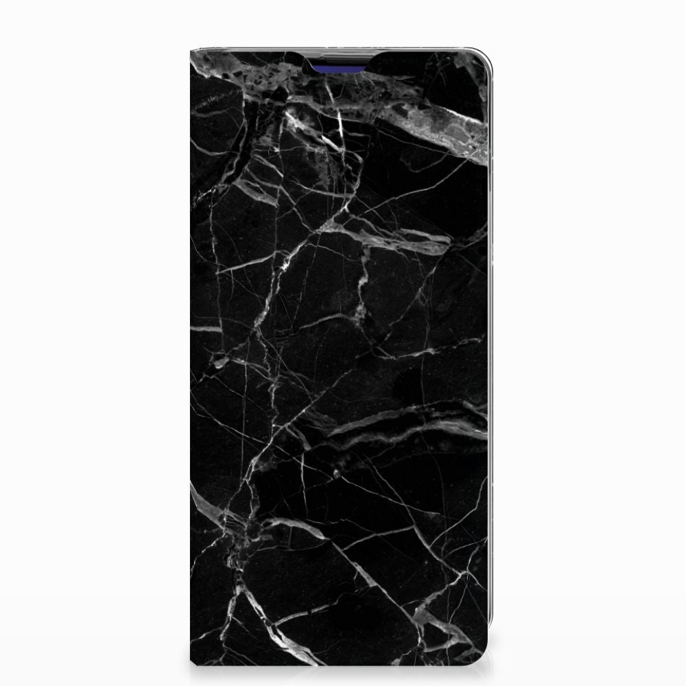 Samsung Galaxy S10 Plus Standcase Marmer Zwart - Origineel Cadeau Vader