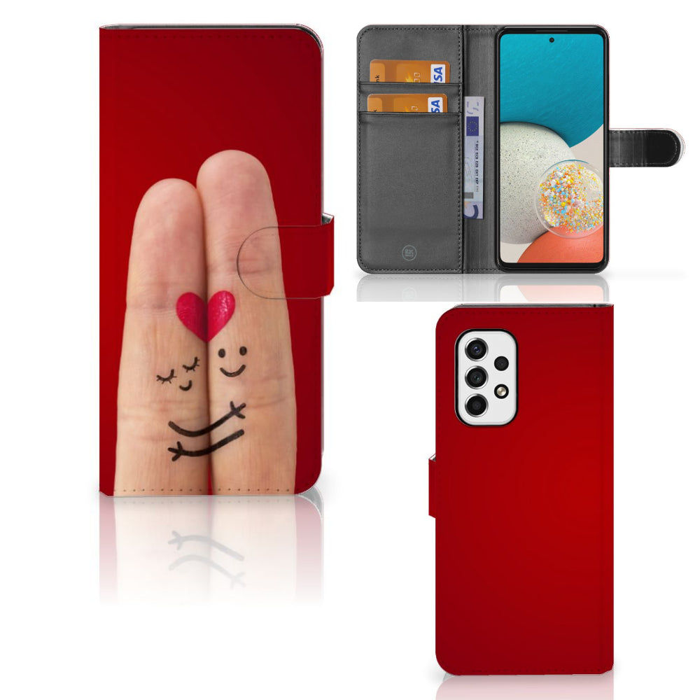 Samsung Galaxy A53 Wallet Case met Pasjes Liefde - Origineel Romantisch Cadeau