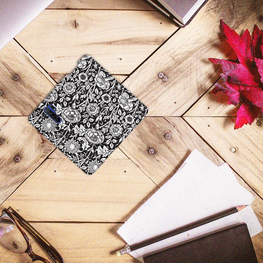 Xiaomi Redmi 9 Smart Cover Black Flowers - B2C Telecom