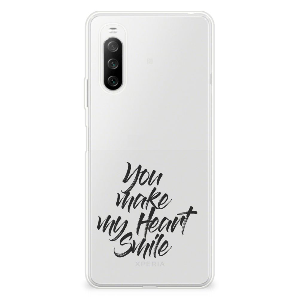 Sony Xperia 10 III Siliconen hoesje met naam Heart Smile