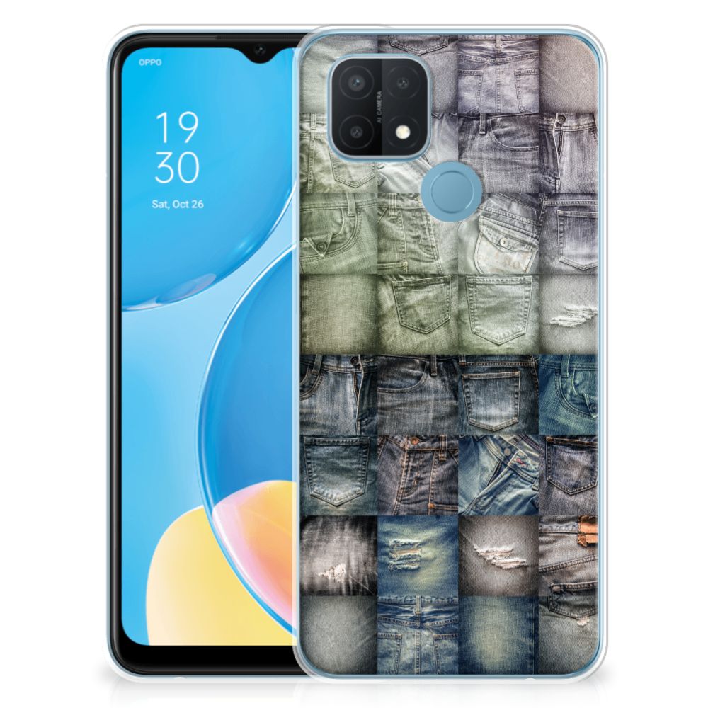 Silicone Back Cover OPPO A15 Spijkerbroeken B2C Telecom