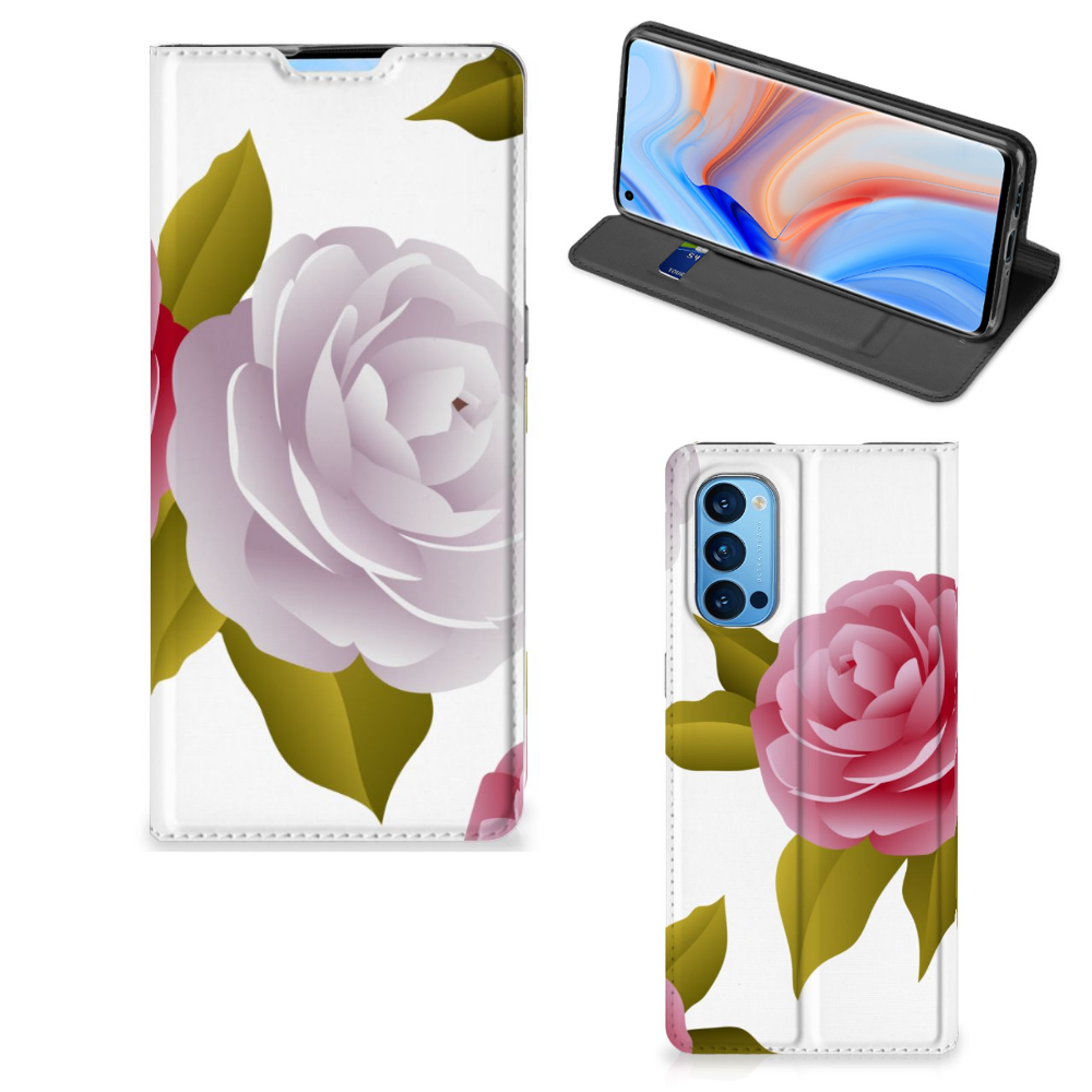 OPPO Reno4 Pro 5G Smart Cover Roses - B2C Telecom
