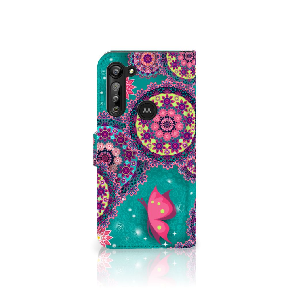 Motorola G8 Power Hoesje Cirkels en Vlinders