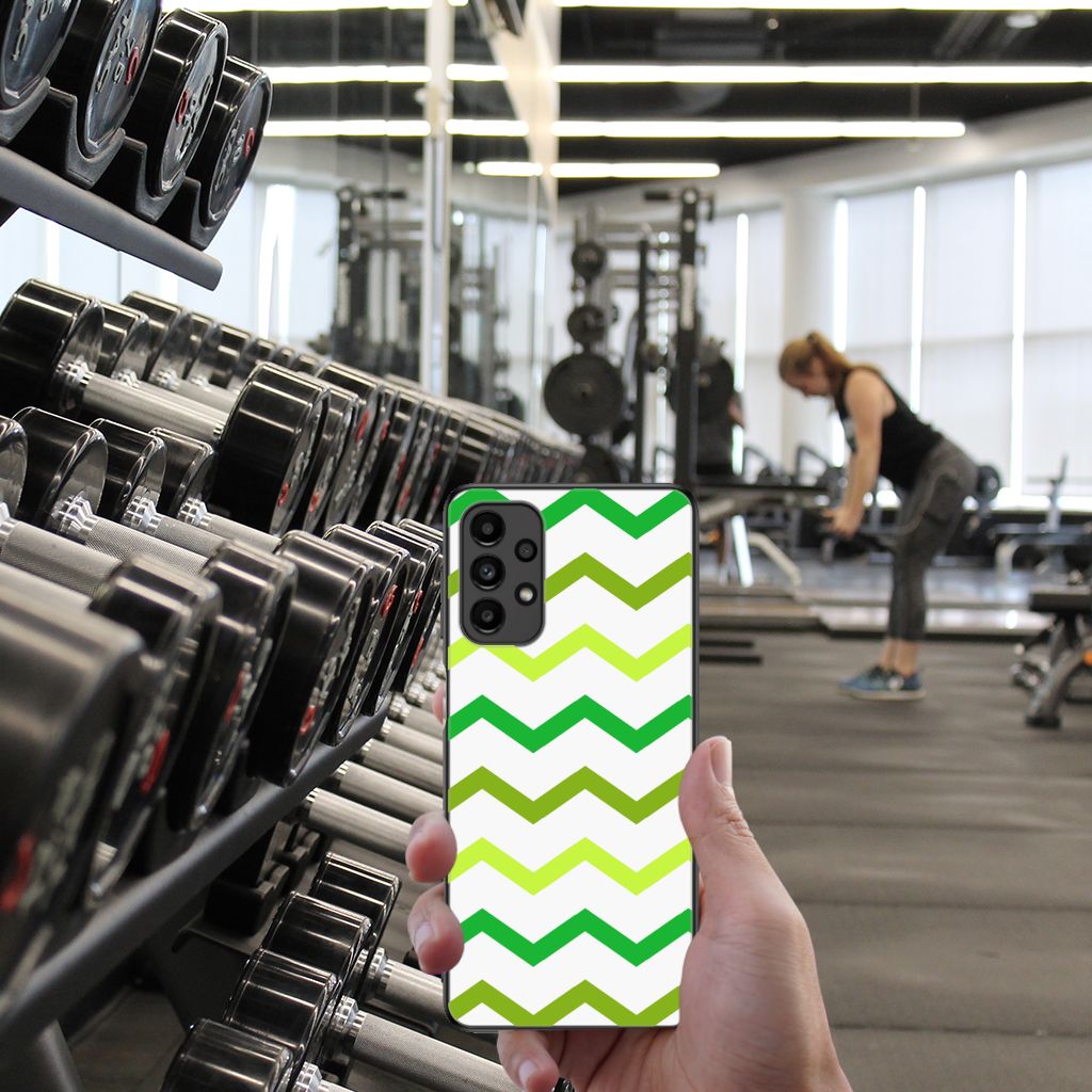 Samsung Galaxy A13 4G Back Case Zigzag Groen B2C Telecom