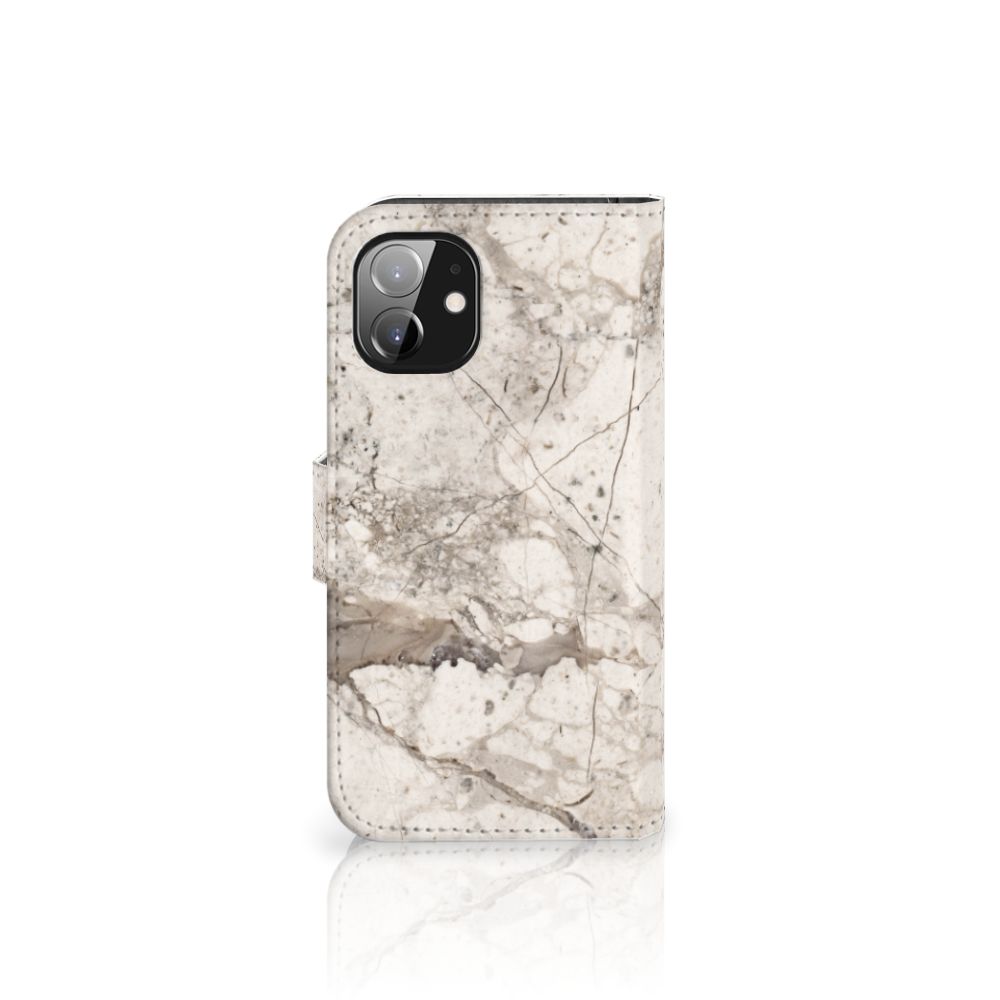 Apple iPhone 12 Mini Bookcase Marmer Beige