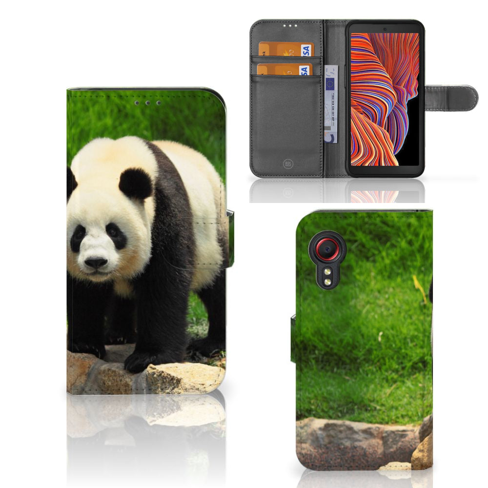 Samsung Galaxy Xcover 5 Telefoonhoesje met Pasjes Panda