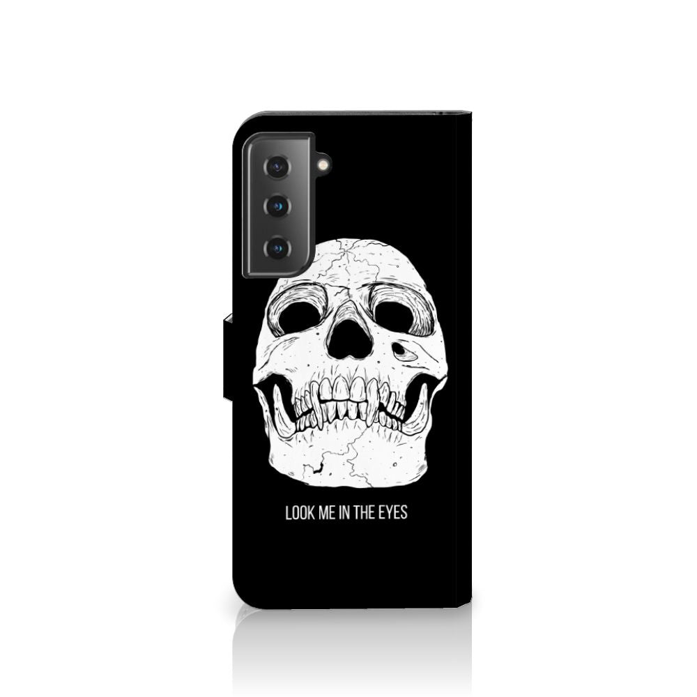 Telefoonhoesje met Naam Samsung Galaxy S21 Plus Skull Eyes