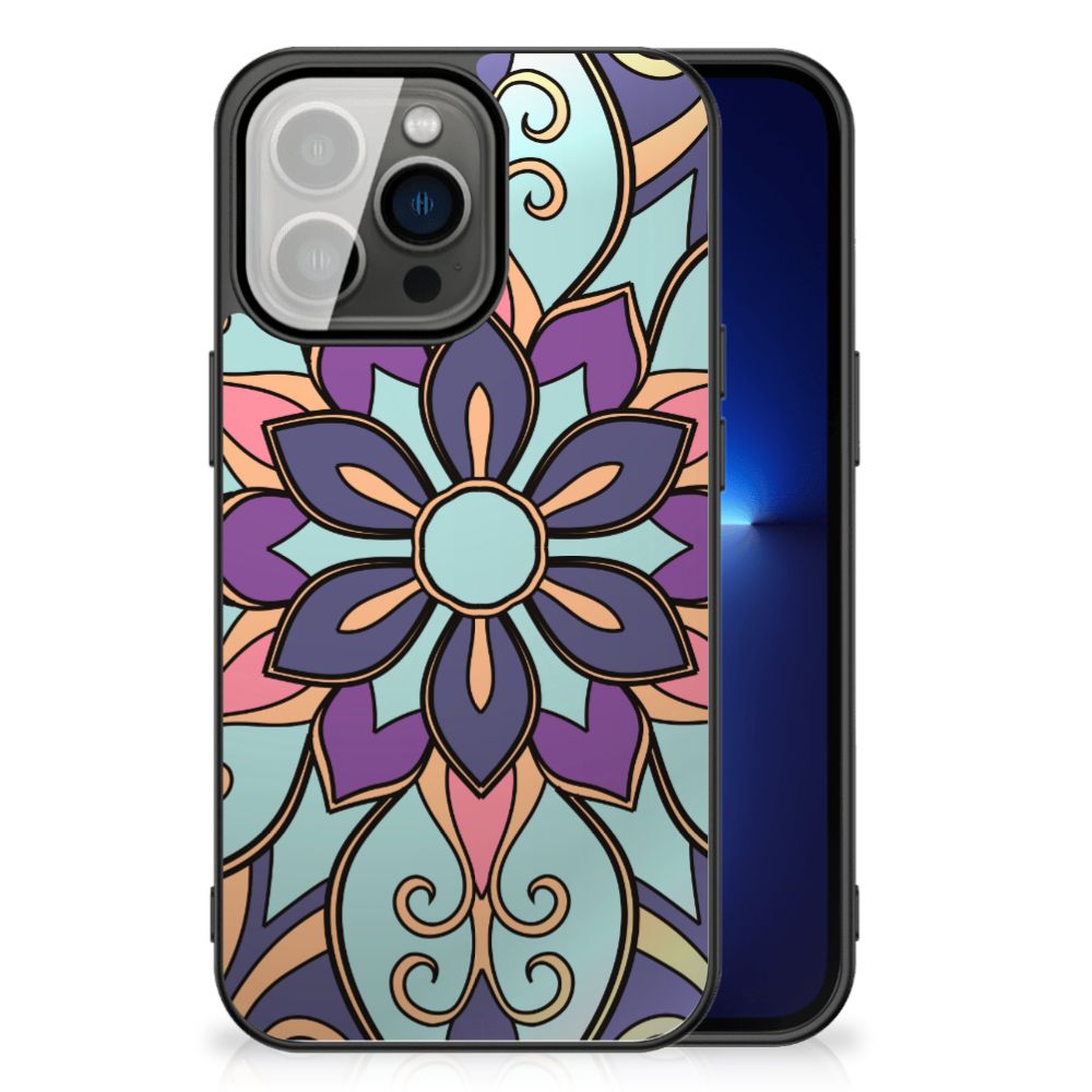 iPhone 13 Pro Bloemen Hoesje Purple Flower