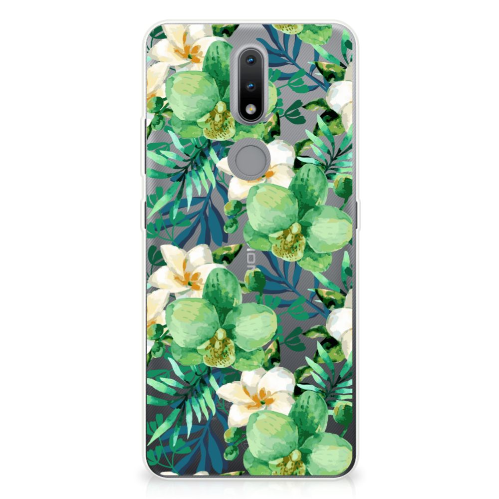 Nokia 2.4 TPU Case Orchidee Groen