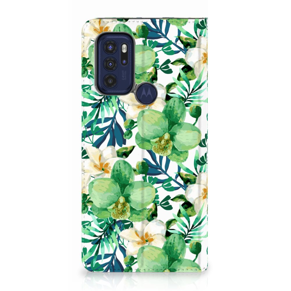 Motorola Moto G60s Smart Cover Orchidee Groen - B2C Telecom