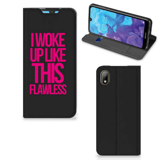 Huawei Y5 (2019) Hoesje met tekst Woke Up - Origineel Cadeau Zelf Maken