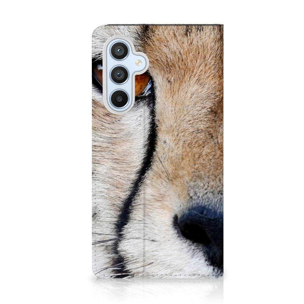 Samsung Galaxy A54 Hoesje maken Cheetah met close-up afbeelding van een cheetah.