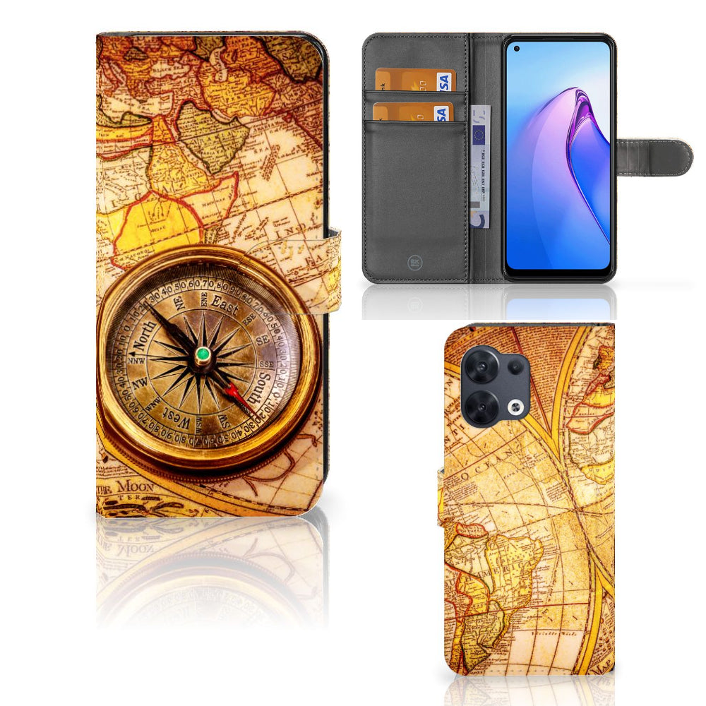 OPPO Reno8 Flip Cover Kompas