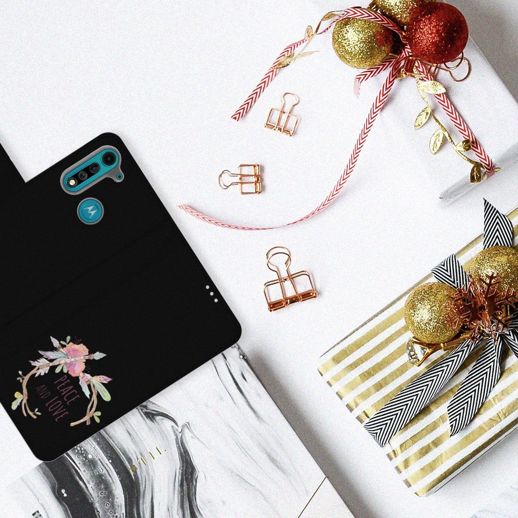Motorola G8 Power Lite Leuk Hoesje Boho Text