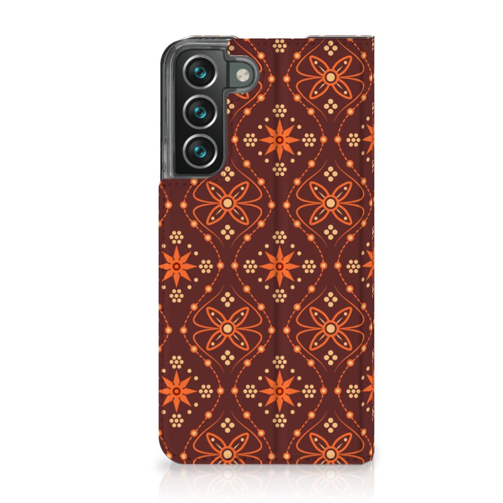 Samsung Galaxy S22 Plus Hoesje met Magneet Batik Brown - B2C Telecom