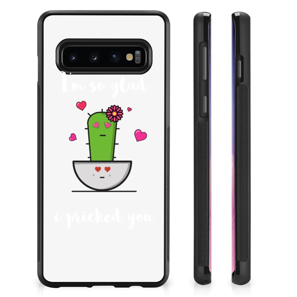 Samsung Galaxy S10+ Bumper Hoesje Cactus Glad