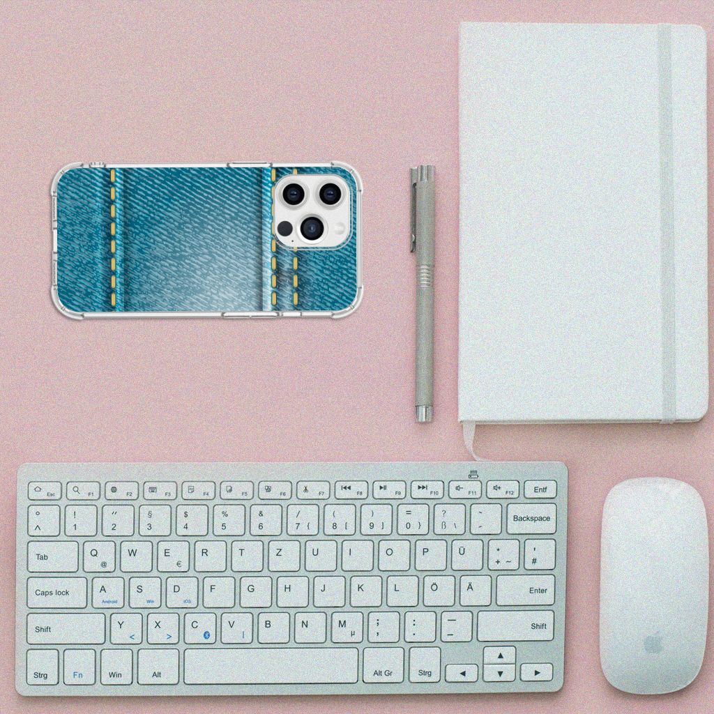 iPhone 13 Pro Max Anti Shock Bumper Case Jeans - B2C Telecom