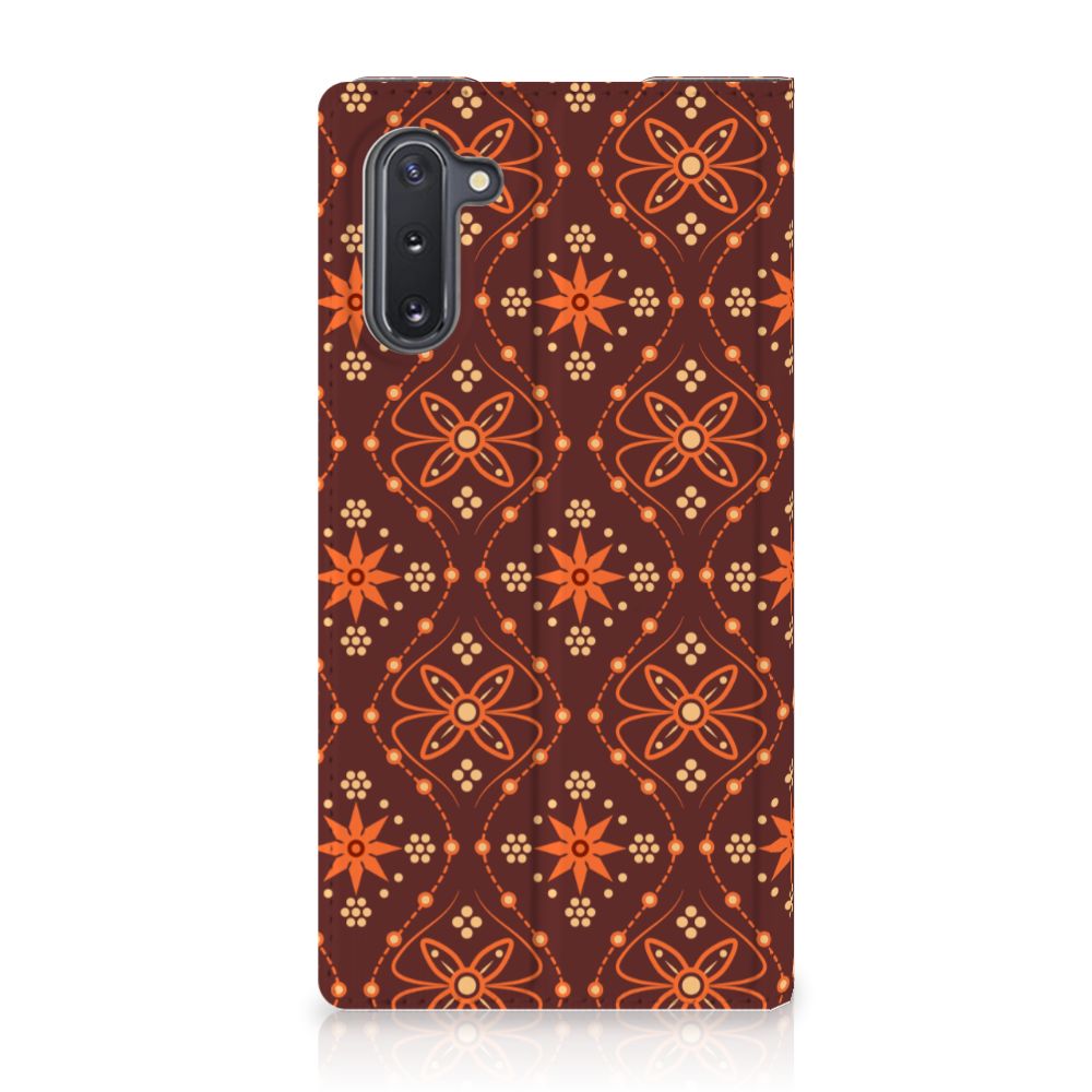 Samsung Galaxy Note 10 Hoesje met Magneet Batik Brown