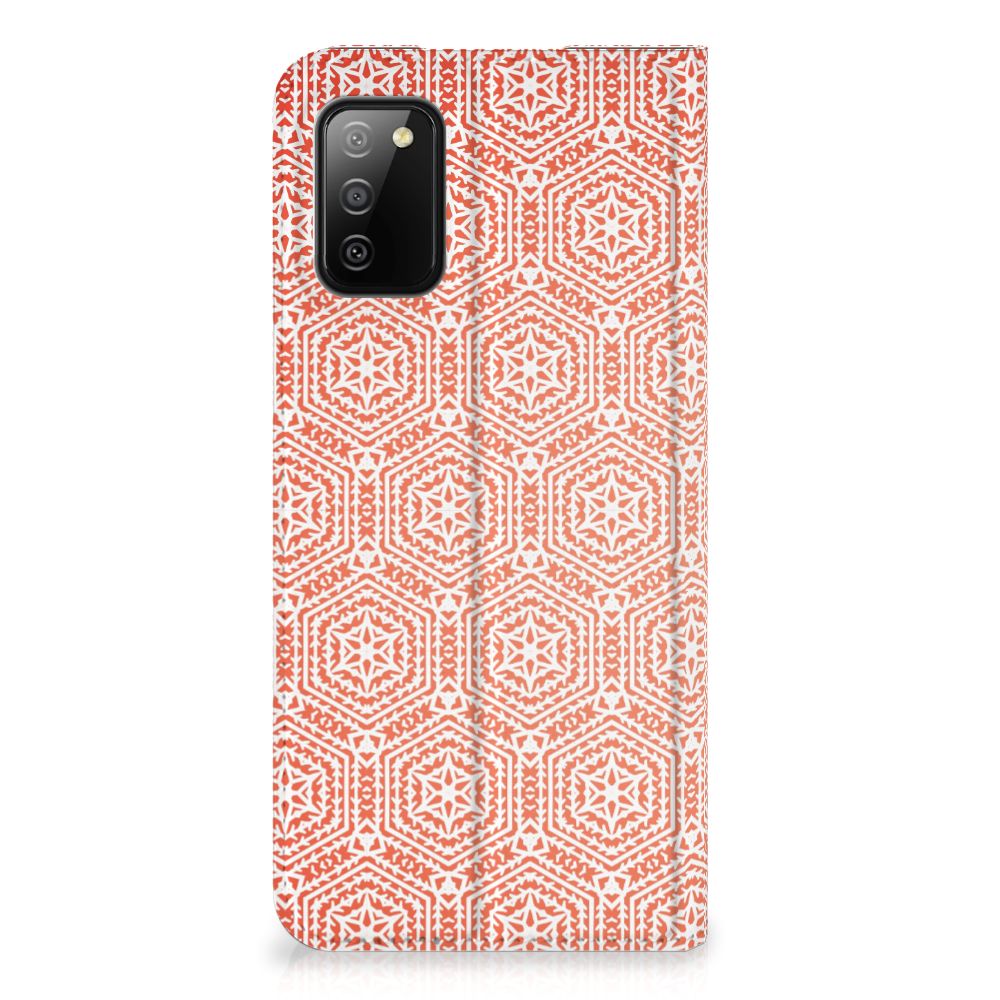 Samsung Galaxy M02s | A02s Hoesje met Magneet Pattern Orange - B2C Telecom