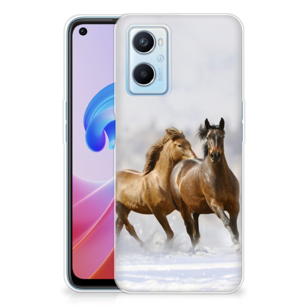 OPPO A96 | OPPO A76 TPU Hoesje Paarden