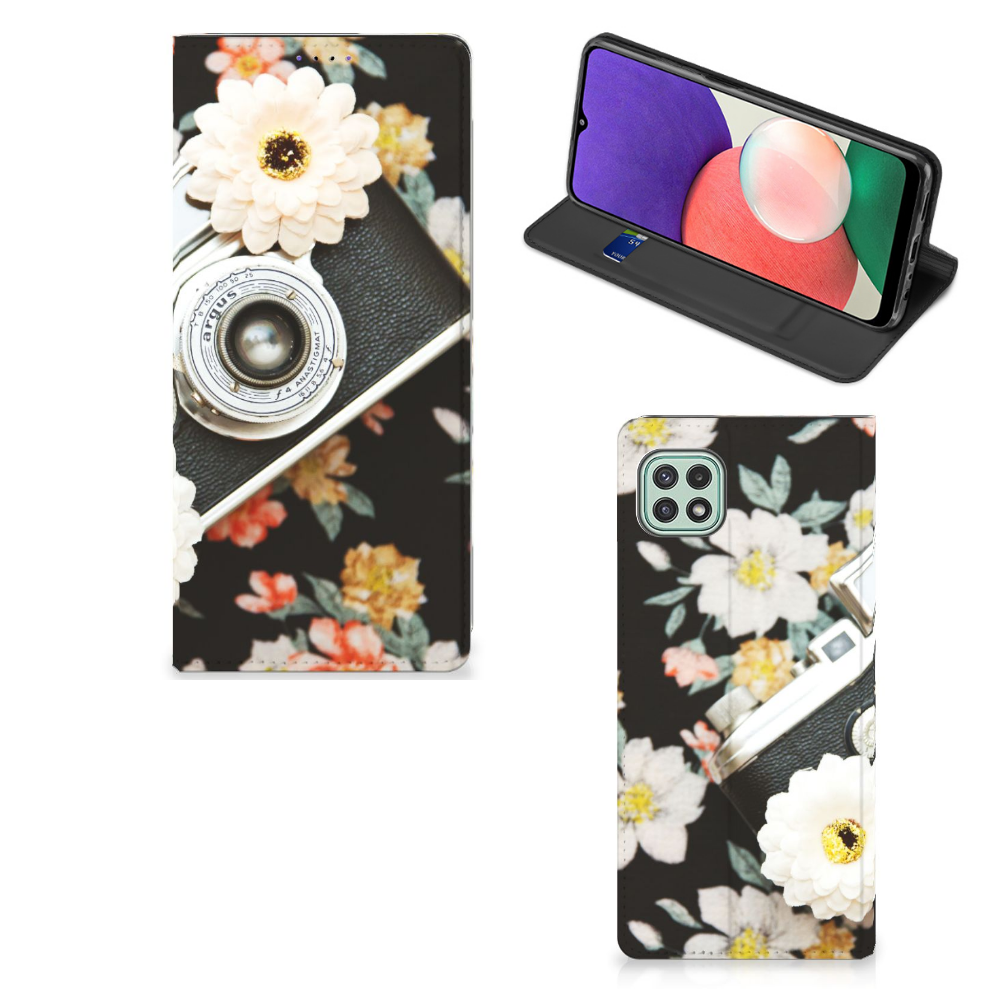 Samsung Galaxy A22 5G Stand Case Vintage Camera - B2C Telecom